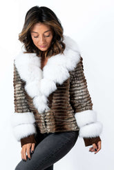 Ekskluzywny damski płaszcz szynszylowy Anelia