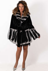 Women's chinchilla coat Alina Natural