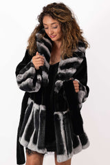 Women's chinchilla coat Alina Natural