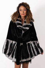 Women's chinchilla coat Alina Natural