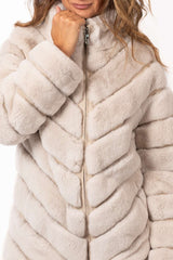 Women's chinchilla coat Lorraine Beige