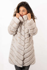 Women's chinchilla coat Valentina