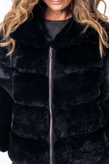 Women's chinchilla coat Diana Black