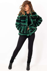 Women's chinchilla coat Galena Green