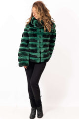 Women's chinchilla coat Galena Green