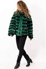 Women's chinchilla coat Galena Green