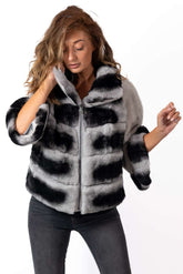 Women's chinchilla coat Diana Grey