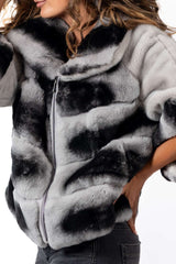 Women's chinchilla coat Diana Grey