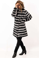 Women's chinchilla coat Valeria 2 in 1