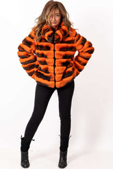 Women's chinchilla coat Galena Orange