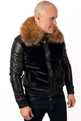 Men's coat Bobby with Gold Fox Collar