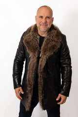 Men's Coat Eric with Wolf collar