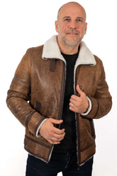 Men's leather coat Bayan Pilot