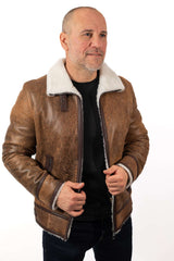 Men's leather coat Bayan Pilot