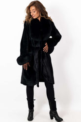 Women's exclusive alpaca coat Ava Black