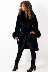 Women's exclusive alpaca coat Ava Black