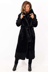 Women's exclusive alpaca coat Elisaveta