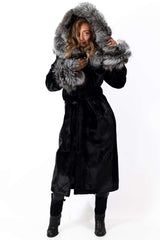 Ekskluzywny damski płaszcz z alpaki Liana Black
