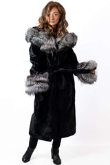 Ekskluzywny damski płaszcz z alpaki Liana Black