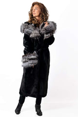 Ekskluzywny damski płaszcz z alpaki Liana Black