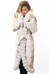 Women's exclusive Alpaca coat Militsa White