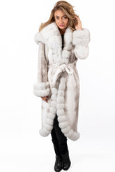 Women's exclusive Alpaca coat Militsa with hood