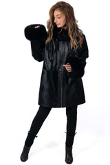 Women's exclusive coat from Pony Boryana Black