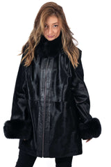 Women's exclusive coat from Pony Boryana Black