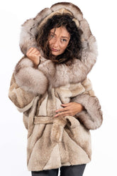 Women's exclusive alpaca coat Jasmine Melange