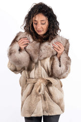 Women's exclusive alpaca coat Jasmine Melange