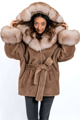 Women's exclusive alpaca coat Jasmine Vizon