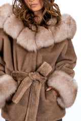 Women's exclusive alpaca coat Jasmine Vizon