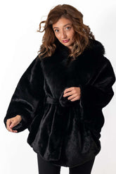 Women's exclusive Alpaca coat Charlotte Black