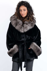 Women's exclusive alpaca coat Jasmine Black