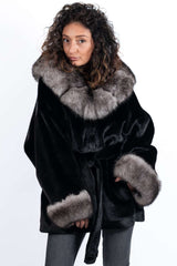 Women's exclusive alpaca coat Jasmine Black