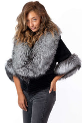Women's exclusive alpaca coat Ablena Black