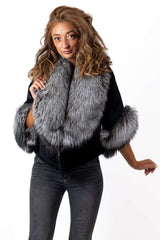 Women's exclusive alpaca coat Ablena Black