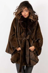 Women's exclusive Alpaca coat Charlotte Brown