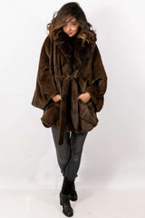 Women's exclusive Alpaca coat Charlotte Brown