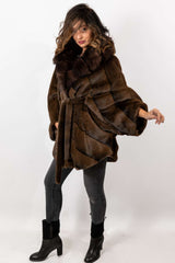 Women's exclusive Alpaca coat Charlotte Brown