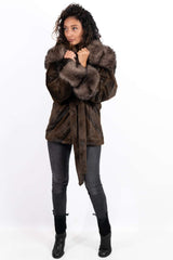 Women's exclusive alpaca coat Jasmine Brown