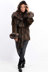 Women's exclusive alpaca coat Jasmine Brown