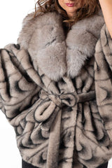 Women's exclusive Alpaca coat Charlotte Gray Melange