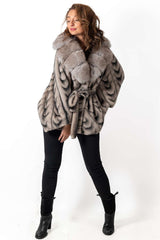 Women's exclusive Alpaca coat Charlotte Gray Melange