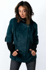 Women's exclusive alpaca coat  Diana Petrol