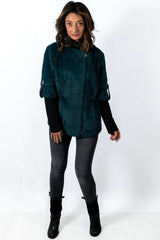 Women's exclusive alpaca coat  Diana Petrol