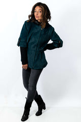Women's exclusive alpaca coat  Diana Petrol
