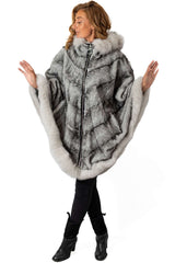Women's exclusive Alpaca and Fox coat Poncho