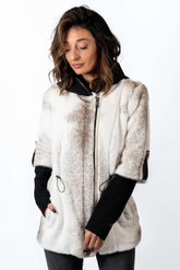 Women's exclusive alpaca coat Diana White