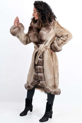 Exklusiver Damen-Alpakamantel Militsa Melange